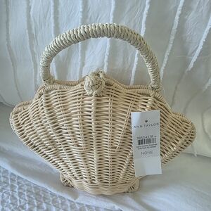 NWT Ann Taylor Tan Woven Handbag